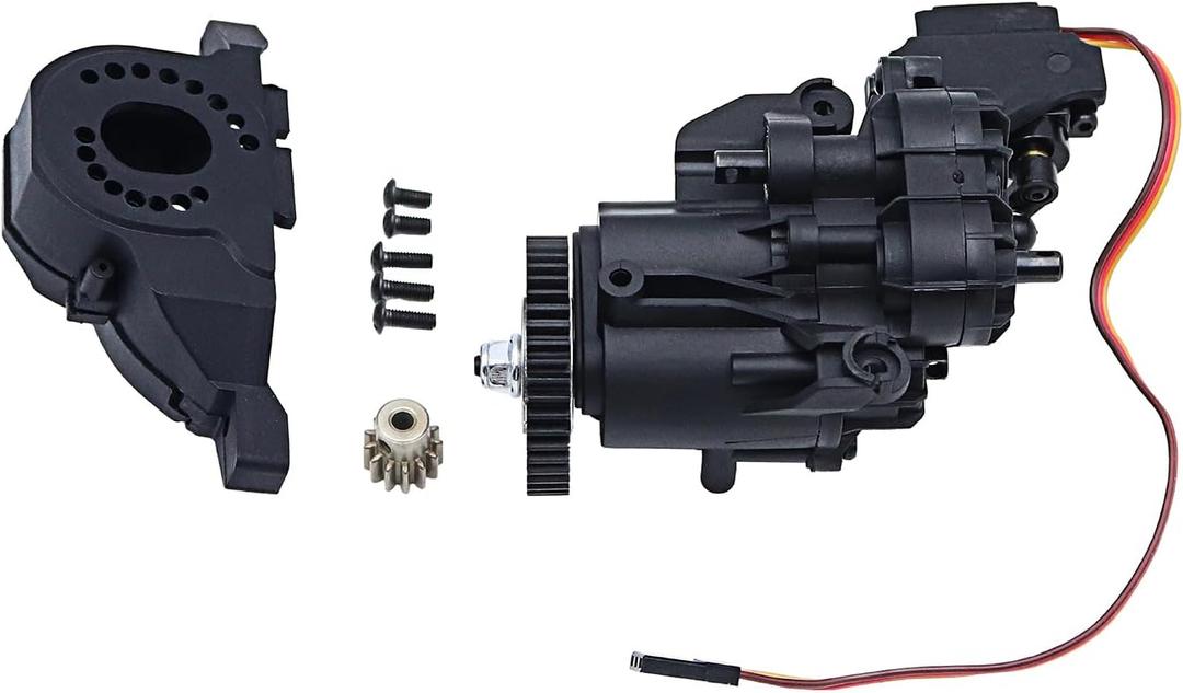 Dual Speed Gearbox with Servo and Transmission Internal Gears for 1/10 RC Crawler TRX4 TRX6 Upgrade Parts
