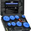 Orion Motor Tech Turbo System Leakage Tester Kit, 10pc Turbo Boost Leak Tester Set with 4 Pairs of Stepped Adapters 1-3/8" to 3-1/2", Turbo Pressure Leakage Tester for Cooling Emissions Exhaust Pipes (Black)