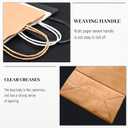 Gift Bags 8.25"X5.9 "X3.15" 100pcs Brown Kraft Paper Bag with Handles for Small Business Christmas Bulk, Wedding, Party Favor, Shopping, Lunch, Halloween Trick-or-Treat Bags