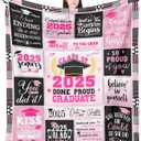 2025 Graduation Gifts Blanket, Graduation Gifts for Women/Her/Girls/Daughter, Class of 2025 Gift, College/High School/Masters Degree/Doctorate/PHD Graduations Gifts Throw Blanket 60"X50"