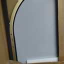 58"x20" Over The Door Mirror, Arched Full Length Mirror with Aluminum Frame, Adjustable Hooks, Wall Mounted or Standing for Bedroom Living Room, Gold