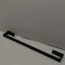 LANC Matte Black 24-Inch Bath Towel Rack Self-Adhesive Bathroom Towel Bar for Wall Mounted and Drill Free Towel Rod, Sticky on Kitchen Bathroom Towel Holder Stainless Steel, A8310MB-L6