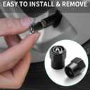8 x Tire Valve Stem Caps for Acura Metal Car Wheel Air caps Auto Valve Stem Caps Accessories 4 Pack Black