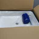 Mocoloo Undermount Bathroom Sink 18 x 12 Inch Rectangle Porcelain White Ceramic Bathroom Sink 6 Inch Deep Basin with Overflow Small Lavatory Vanity Top Under Mounted the Counter
