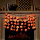 JOYIN Thanksgiving Decorations Branch Light with Maple Leaves, Total 21.3FT Fall Leaves Decor String Lights, Thanksgiving Maple Leaf Decorative Lights for Home, Indoor, Outdoor, Party Supplies