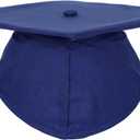 2 x Unisex Matte Preschool and Kindergarten Graduation Cap with Year Charm Tassel (One Size, Royal Blue)