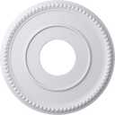 Ekena Millwork CM12BR Bradford Ceiling Medallion, 12 1/2"OD x 3 7/8"ID x 3/4"P (Fits Canopies up to 6 5/8"), Primed