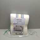 Great Bay Home Striped Quilt Set - 3-Piece Full/Queen Size Farmhouse Bedding Set - Lightweight, All-Season, Reversible Bedspread (White/Navy)