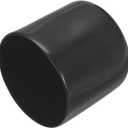 uxcell 3pcs Rubber End Caps 44mm ID Vinyl Round End Cap Cover Screw Thread Protectors Black, 40mm Height