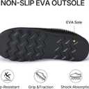 ATHMILE Mens Slippers Tasman House Slippers for Men Short Ankle Mini Suede Boots for Outdoor Indoor Non Slip Thin Sole Warm Fur Lined Black Size11 (Black)