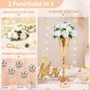 NUPTIO White Flower Centerpieces for Tables: 6 Pcs Artificial Flower Ball Arrangement for Wedding Party - 9.5 Inch Diameter Fake Floral Rose for Bridal Shower Decorations