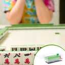 Empty Acrylic Mahjong Case Mahjong Storage Box for American Tiles and Mahjongs Cards Transparent Display Box for Mahjongs Tiles Accessories Supplies (Large,4 Compartment)