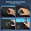 Vacuum Suction Phone Holder Magnet, 360 Adjustable Foldable Portable Vacuum Magnetic Phone Mount Stand (Black)