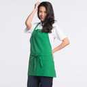 Uncommon Threads Unisex Adjustable 3 Pocket Restaurant Bib Apron (Red, XS)