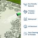 Garvee Outdoor Rugs 9' x 12 Waterproof Reversible Mats, Large Area Plastic Straw Rug, Outside Carpet, Butterfly Floral Rv Mat for Patio Camping Picnic Backyard Deck Balcony Porch Beach Trailer