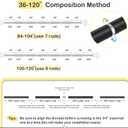 Black Curtain Rods 66 to 120 Inches(5.5-10 Feet),Decorative 3/4 Inch Diameter Drapery Rod Set with Square Finials,Size:36''-120'',Matte Black