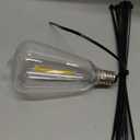 Brightever 50FT Outdoor String Lights Weatherproof, Patio Lights with 25+2 ST38 Edison Shatterproof Bulbs, Commercial Grade Warm White LED String Lights Decorative for Christmas, Wedding, Party, White