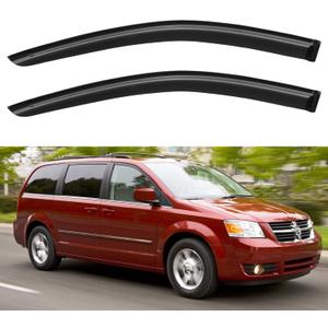 Window Visors Rain Guards Shield for 2008-2020 Dodge Grand Caravan, 2Pcs Out-Channel Window Vent Wind Deflectors Visors Shades for 2008-2016 Chrysler Town & Country