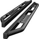 Tyger Auto Trax Side Steps Compatible with 2019-2026 Chevy Silverado GMC Sierra 1500; 2020-2026 2500 3500HD | Crew Cab | TG-TX7C29758 | Textured Black Rail Running Board