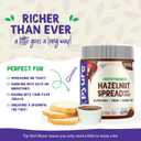 Pyure Keto Hazelnut Chocolate Spread | Sugar-Free, Low Carb, Vegan Nutella Alternative | 2g Net Carbs, Gluten-Free, Peanut-Free, Plant-Based, Non-GMO, Keto Snack, Vegan Sweets | 13 oz Jar (EXP 06/19/27)