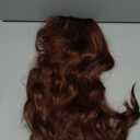 Long Auburn Wigs with Bangs 26Inch Wavy Curly Reddish Hair for Women Tangle Free Soft Natural Looking Premium Heat Resistant Protein Fiber Daily Party Use