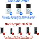 Solar Panel Charger for Ri ng doorbell Camera, Compatible with Ring Video Doorbell 3/3+/4, Battery Video Doorbell Plus, Not for Ring Video Doorbell 2, Waterproof, 6W Fast Charging (1Pack)