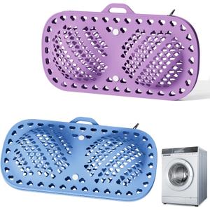 Bra Washing Bag for Laundry, Silicone Lingerie Bags for Washing Delicates, Laundry Bag Washing Machine & Dryer Washing Bags, Maternity Bras, Sports, Sexy Bras (Purple&Blue)