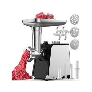 Oaomi Electric Meat Grinder & Sausage Stuffer - Mincer Machine with Tool 2 Blade And 3 Plates, 3 Tubes & Kubbe Kit Tool for Home Kitchen Use012451V