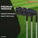 Gowolf Golf Wedges 52, 56, 60 Sets for Men, Premium Forged Full Face Golf Wedges Right Hand, Golf Gap Wedges Sand Wedge Lob Wedge, Golf Clubs CNC Milled Face for More Spin - Great Golf Gifts (Black)