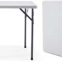 KAIHAOWIN Square Folding Table-31.5"x31.5" Plastic Card Table with Foldable Legs Portable Small Utility Table for Indoor Outdoor -White