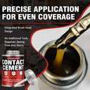 Contact Cement Adhesive 4.16 Oz, High Performance Neoprene Contact Adhesive with Brush, Flexible & Strong Bonding for Woodworking, Leather, Furniture Repairs and DIY Crafts (LDXJ-W01)