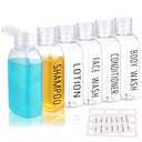 Travel Bottles for Toiletries 6 PCS 3.4oz/100ml Travel Size Containers Plastic Lotion Bottle TSA Approved Leak Proof Squeeze Bottles with Flip Cap for Toiletries, Shampoo & Lotion (Clear)
