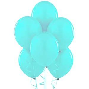 Pastel Turquoise Blue (Tiffany) 12 Inch Thickened Latex Balloons, Pack of 100, Premium Helium Quality for Wedding Bridal Baby Shower Birthday Party Decorations Supplies Ballon Baloon Thinken
