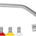 QWORK Foam Cannon Dual-Connector Accessory for Pressure Washer - Includes 5 Nozzles, 1/4" Quick Connecting, Effortless Switching Between Foam Spray & Pressure Washer Tip