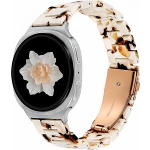 Wearlizer Resin Bands Compatible with Samsung Galaxy Watch 8 Band 40mm 44mm/Galaxy Watch 8 Classic 46mm, Dressy Lightweight Bracelet Strap Accessories for Galaxy Watch8 Women Men