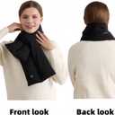 Heated Scarf for Women Rechargeable Heated Shawl with 8000 mAh Battery 3 Heating Levels Neck Warmer for Winter (One Size, Black)