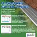 FlowGuard Gutter Guard, USA Made Professional DIY 5 Inch 50-Year Gutter Cover Leaf Protection System - Matte - Aluminum - 102 Feet - by FlexxPoint, 27 pcs