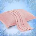 Elegear Cooling Pillow Cases for Hot Sleepers, Japanese Q-Max 0.45 Cooling Pillowcases, Both Sides(Cooling/Cotton), Breathable Soft Pillowcase for Hair and Skin, Set of 2-Pink (Standard (20" x 26"))