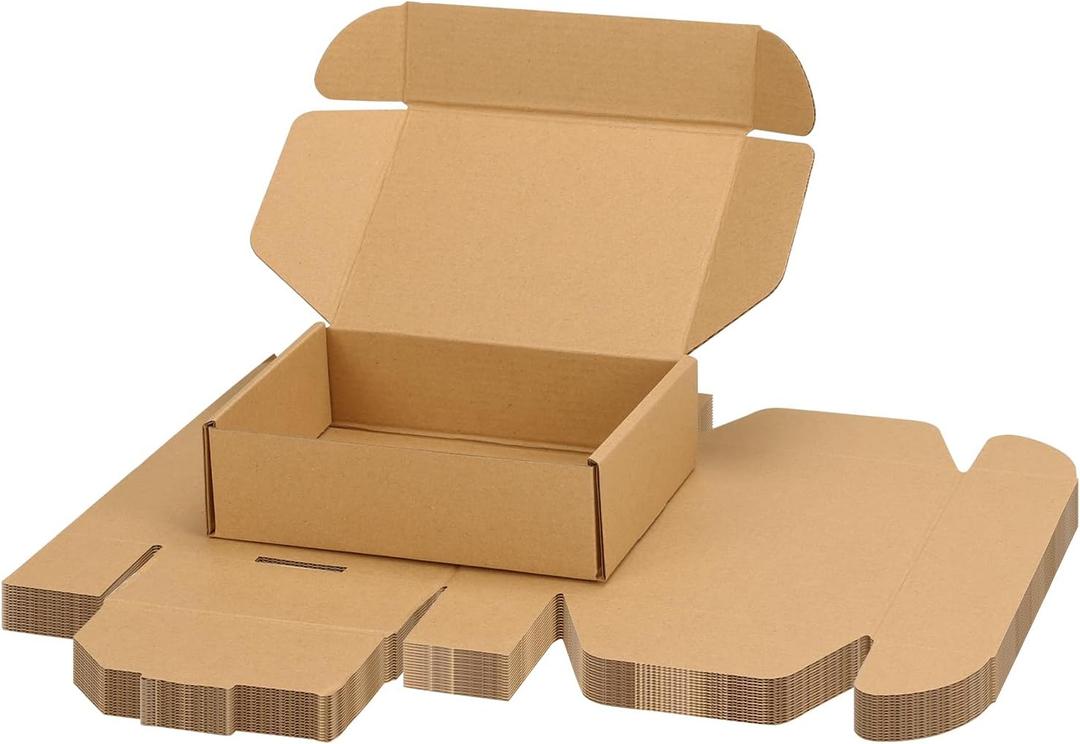 PHAREGE 7x5x2 Inch Shipping Boxes 15 Pack Brown, Tab Lock Tuck Top Mailer Boxes for Packaging Small Business, Cardboard Gift Boxes for Wrapping Mailing Present