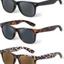 LADEESSE 3 Pack Reading Sunglasses for Women, UV400 Sun Readers Glasses Spring Hinge Outdoor Sunglasses-225(Not bifocal)