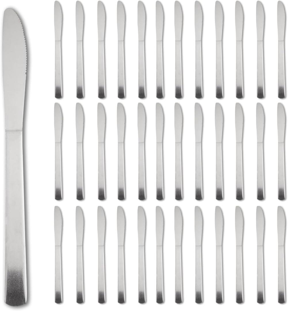36 PCS Dinner Knives Set - Windsor Stainless Steel Table Knives 8.7 Inch with Dishwasher Safe Butter Knives, Metal Butter Knife, Dinner Knife Silverware for Home,Kitchen or Restaurant