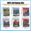 6 Pack National Park Diamond Painting Kits for Adults,5D Landscape Diamond Art Kits for Adults Beginners,DIY Mountain Full Round Drill Diamond Dots Gem Art Kits for Home Wall Decor 11.8x15.7 Inch (G0005)