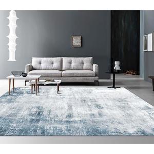 OMERAI Washable Rug 8'x10' Abstract Machine Washable Area Rugs for Living Room Ultra-Thin Non Slip Stain Resistant Modern Large Carpet for Bedroom Dining Room Office Kitchen (Blue)