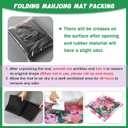 Dunzy 33'' x 33'' Mahjong Mat with Carrying Bag Non Slip Noise Reduction Gaming Mat Rubber Mahjong Table Cover Accessories Gifts for Poker Board Games Dominoes(Pink and Green,Garden)