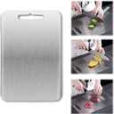 Titanium Cutting Board for Kitchen,100% pure Titanium Cutting Board for Kitchen,Easy to CleanHygienic,Durable, and Safe,Perfect Size Use for Cutting Meats,Fruits And Vegetables(9.9 x 6 inch)