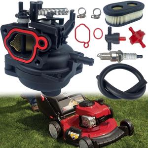 799584 594058 Carburetor Kit Spark Plug & Air Filter Assembly Compatible with B&S Carb 594057 592361 594529 Troy Bilt TB110 TB200 103M02 09P702 9P702 550EX 625EX 675EX 725 lc121p 163cc