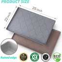 SIKADEER 25" x 22" Under Sink Mat Waterproof, Silicone Mat Kitchen Drawer Shelf and Cabinet Liner, Sink Protector for Kitchen Organizers and Storage, Boot Tray Pet Food Mats