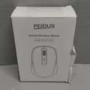 PEIOUS Wireless Mouse Jiggler - LED Wireless Mice with Build-in Mouse Mover, Rechargeable Moving Mouse for Laptop with Undetectable Random Movement Keeps Computers Awake - Purple