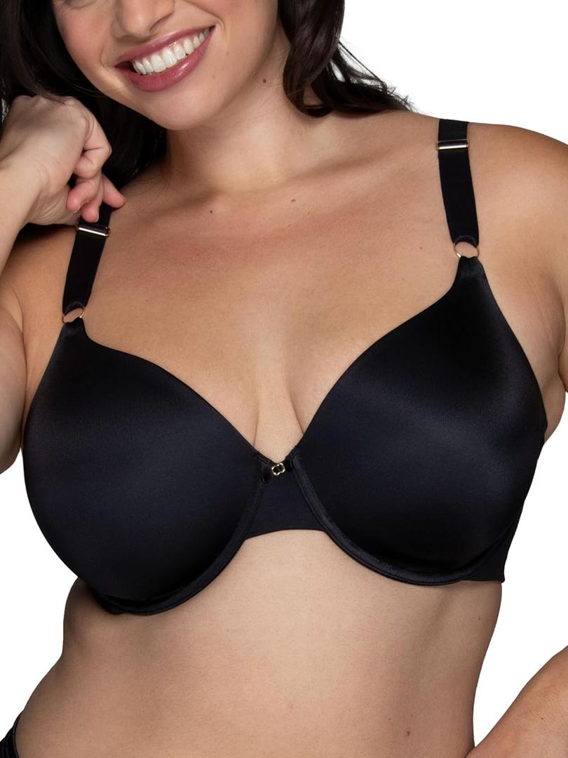 Vanity Fair Women's Full Coverage Beauty Back Smoothing Bra (34B-42D) (40C, Underwire - Black)