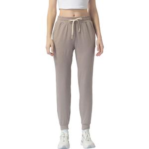 Women's Moisture Wicking Jogger Pants for Fitness, Drawstring Waist, Side Pockets, Soft Breathable for Running, Casual Sports (L)